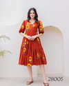 Lucaya Vol 28 Kota Checks Digital Printed Flared Designer One Piece Orders In India
